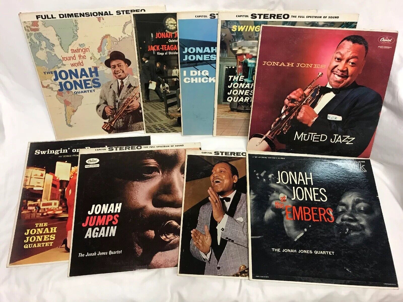 Lot of 9 Jonah Jones LP Vinyl Records Jazz Quartet Decent Condition Overall
