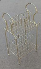 Vintage Gold Tone Metal wire LP record stand picture