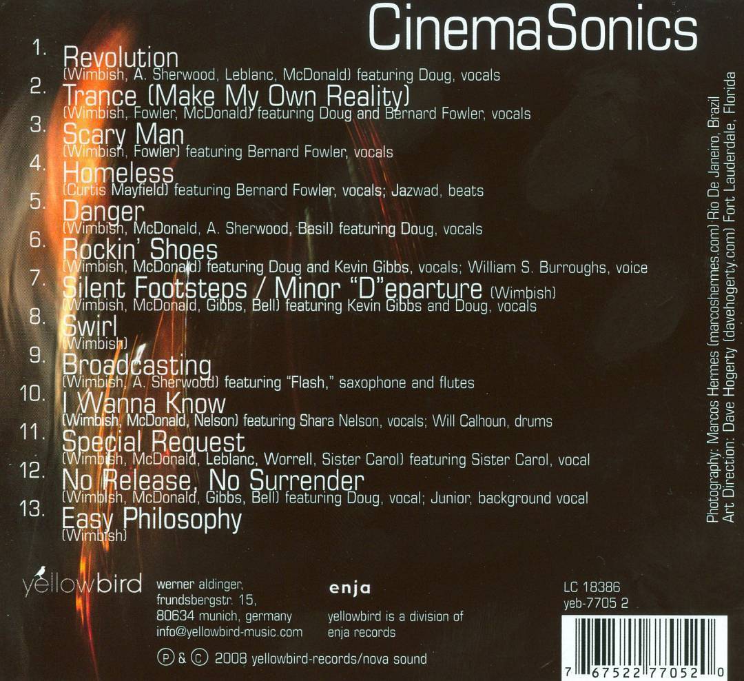 DOUG WIMBISH - CINEMA SONICS [DIGIPAK] * NEW CD