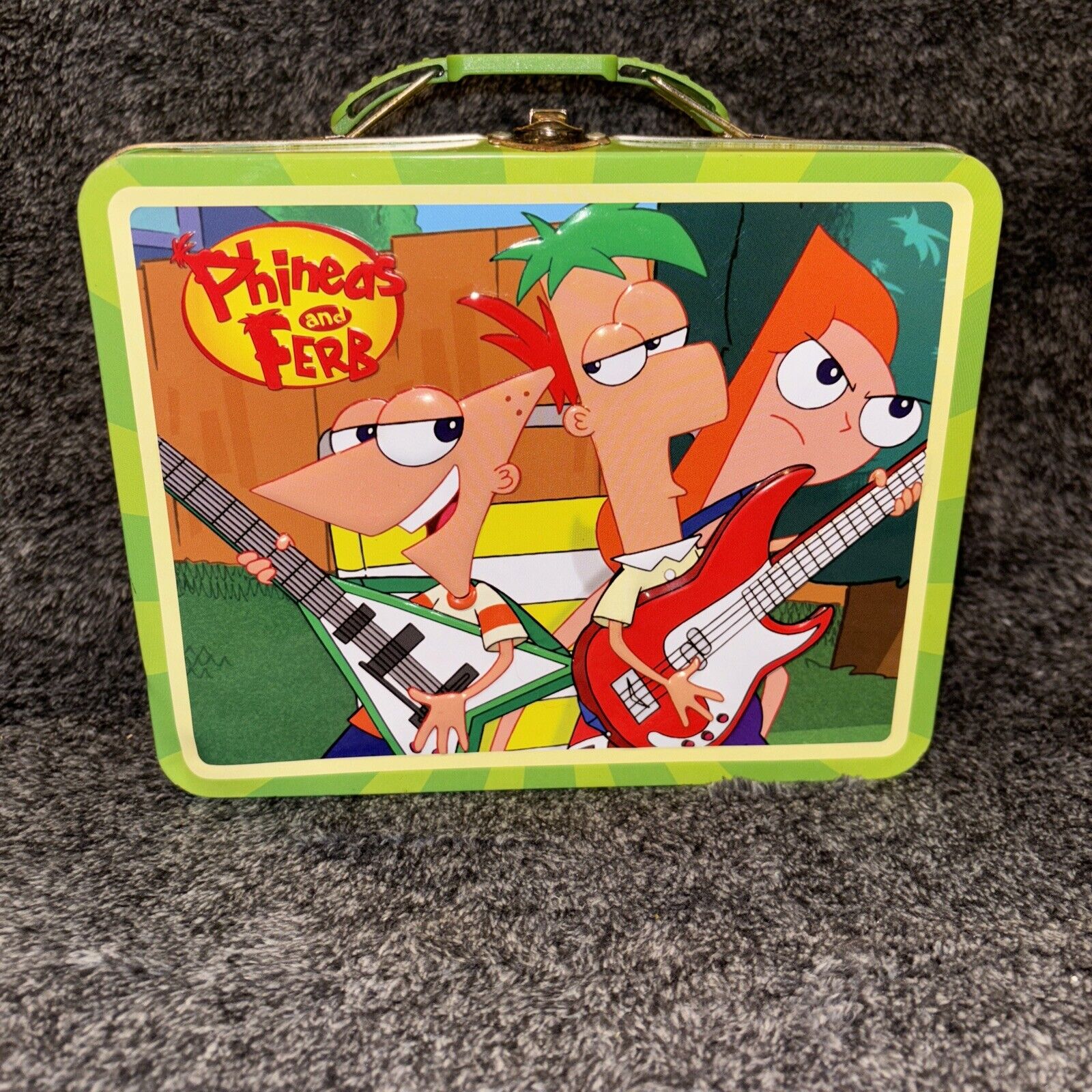 Disney Phineas And Ferb Guitar Hero Metal Lunch Box The Tin BOX Company