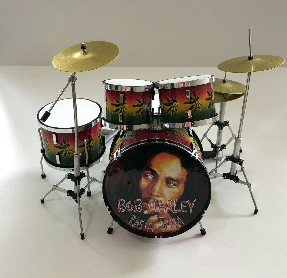 Bob Marley Miniature Replica Drum Kit Brand New