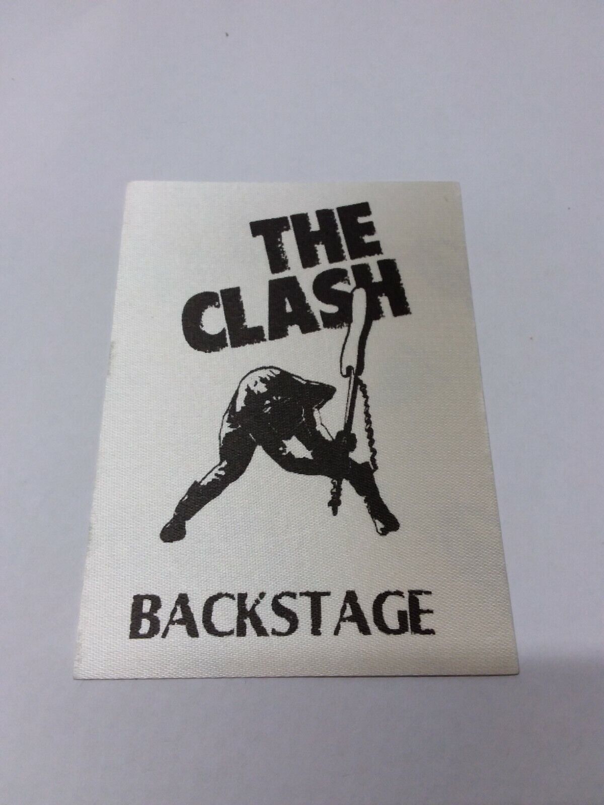 Vintage the clash back stage pass after show scarce cloth patch 