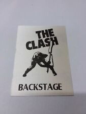 Vintage the clash back stage pass after show scarce cloth patch  picture