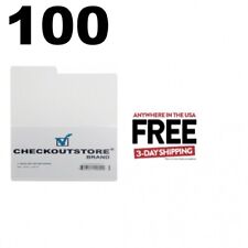 100 CheckOutStore White Plastic Record Dividers for 7