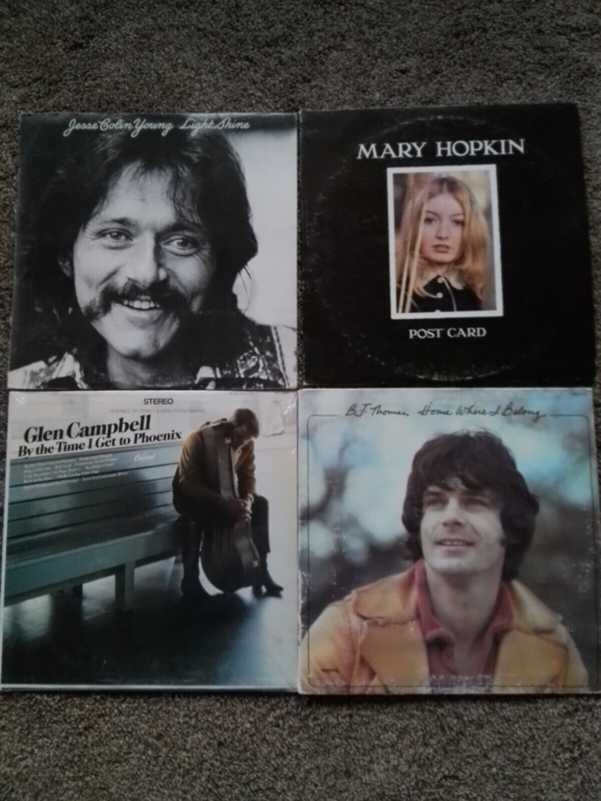 FOUR 60'S/70'S COUNTRY/ROCK VINTAGE VINYL RECORD ALBUMS