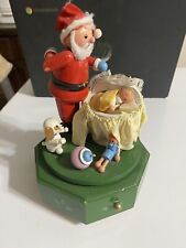 vintage wooden christmas music box picture