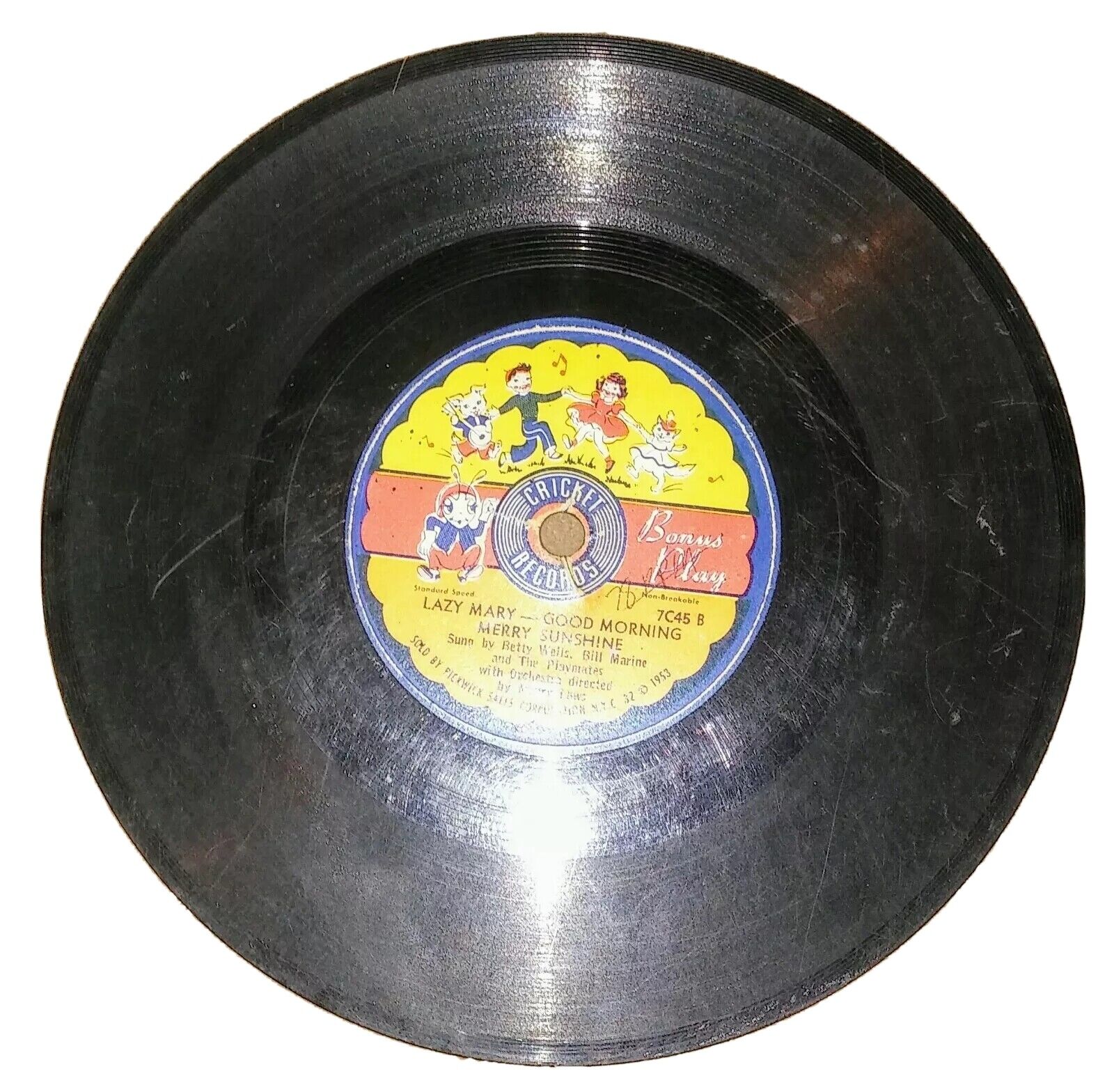 Little White Duck 78 RPM Kids Record.  Cricket Records
