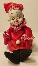 Vintage 1980 Animated Clown Music Box Porcelain Enesco Tested Works picture