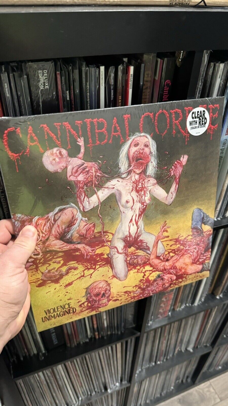 Cannibal Corpse Violence Unimagined LP Red/ Clear Vinyl  Alt Cover Art
