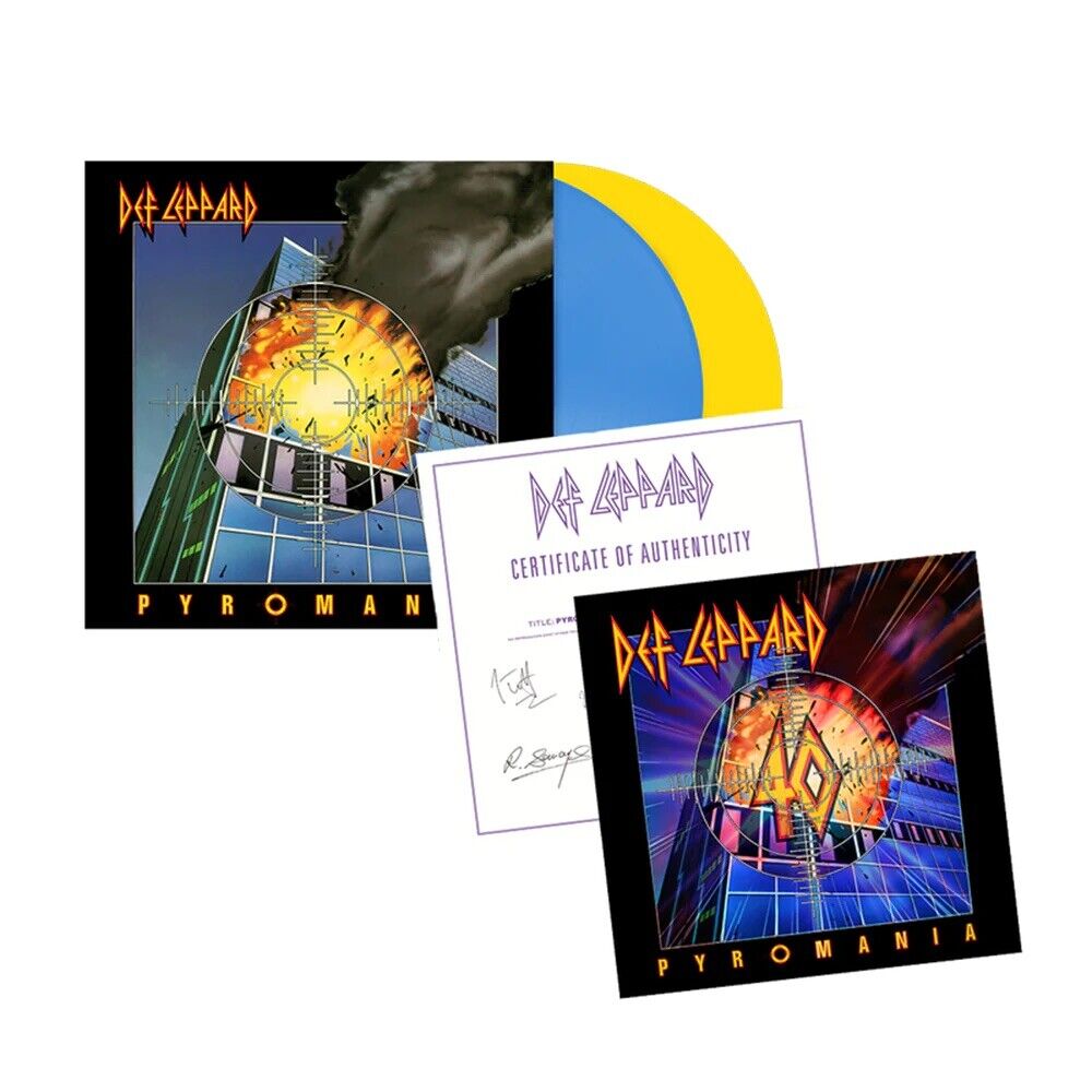 DEF LEPPARD | PYROMANIA LIMITED EDITION 2LP WITH SIGNED INSERT AND COA [in hand]
