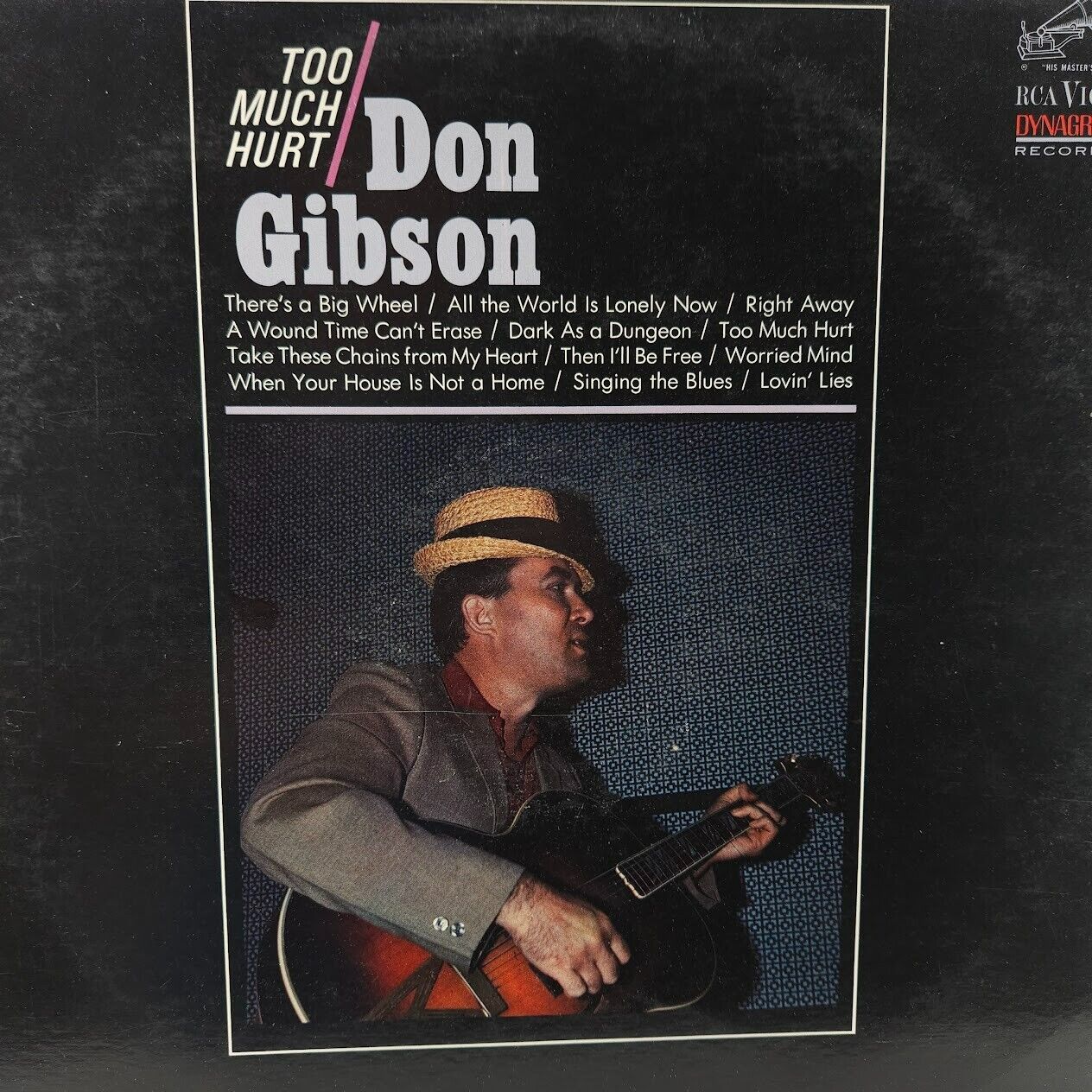 Don Gibson Too Much Hurt Album Vinyl 1965 RCA Victor Mono Dynagroove LPM-3470