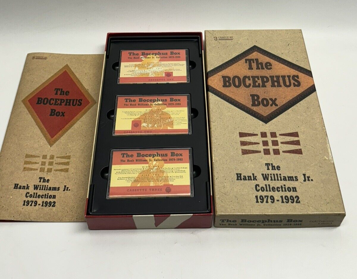 VINTAGE NOS Hank Williams Jr. The Bocephus Box 1979-1992 Three Cassette Box Set
