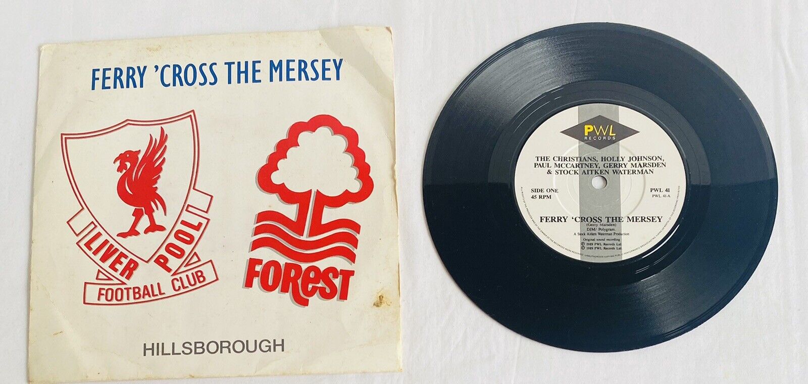 FERRY CROSS THE MERSEY Liverpool Football Club Music 45 7\
