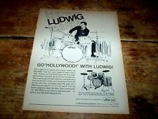 LUDWIG DRUMS ( HOLLYWOOD outfit ) ORIG 1967 magazine PROMO Ad NM- picture