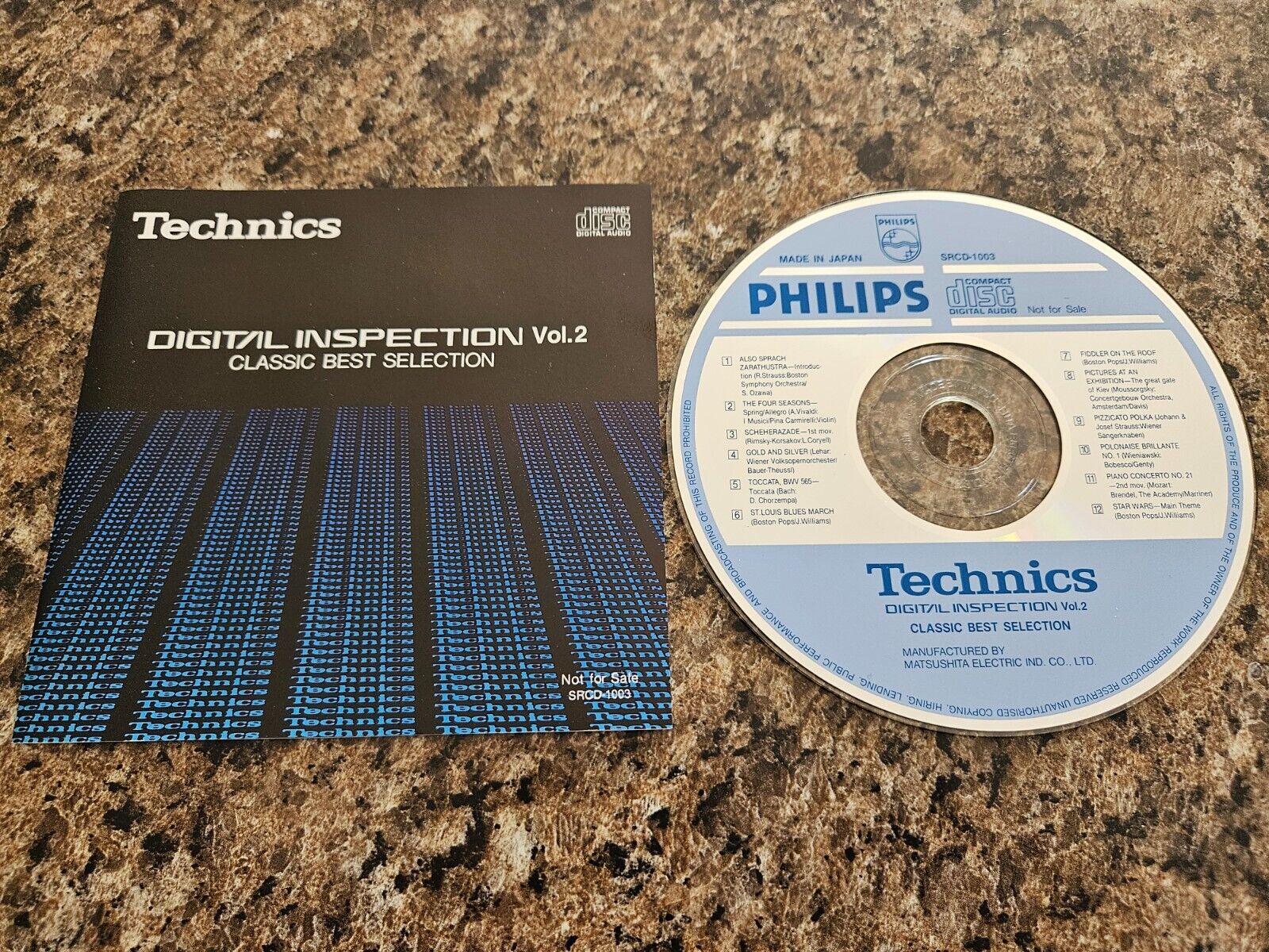 RARE exc 1989 TECHNICS DIGITAL INSPECTION VOL 2 CLASSIC BEST SELECT SCRD-1003