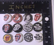 The Rolling Stones 12 Pins One Inch Pin Lot Guitar Lips Classic Rock Mini Button picture