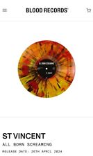 St Vincent ‘All Born Screaming’ Red And Yellow Lp With Black Splatter IN HAND picture