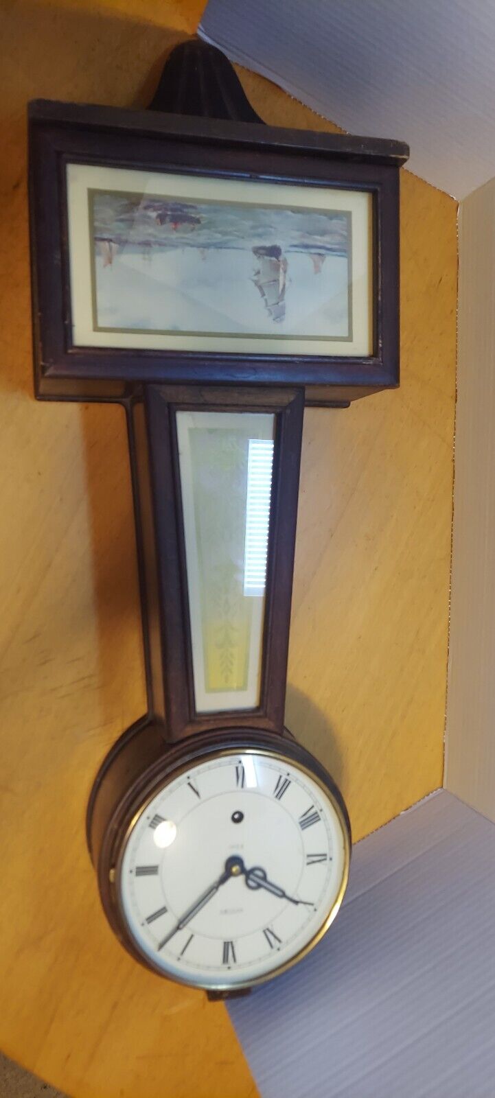 Vintage Banjo Clock. Unknown Working Condition.  Have No Key