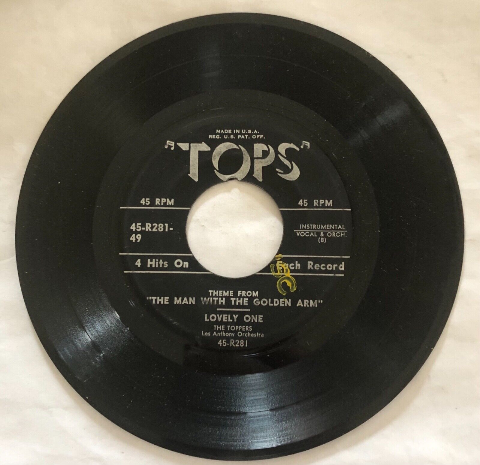 The Man With The Golden Arm - Lovely One / Hot Diggity - Eddie, My Love 45 rpm