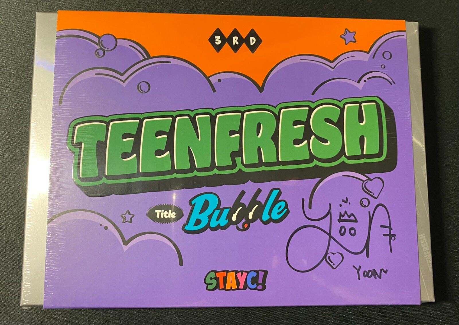 ✨ 🫧 STAYC TEENFRESH 3rd Mini Album Bubble US Version - YOON Signed Album 🫧 ✨