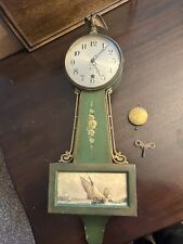 SESSIONS 8 Day Banjo Clock Manual wind Lexington late 1920's original untouched picture