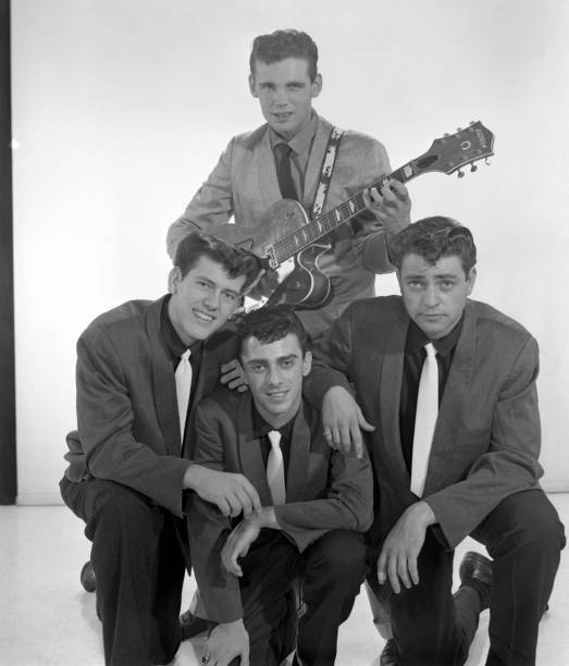 Entertainer Duane Eddy holds his Gretsch guitar 1958 Old Photo