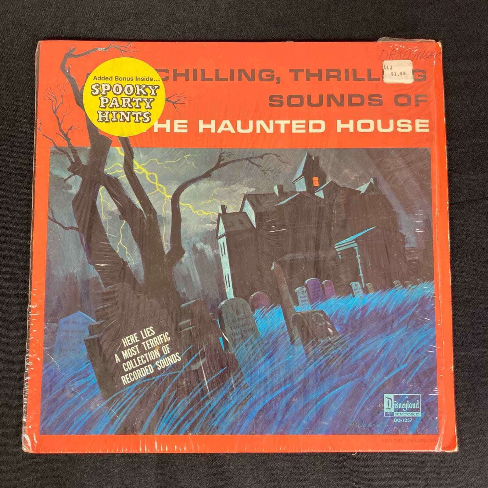 1964 Disneyland Vintage Vinyl Record Chilling Thrilling Sounds Haunted House
