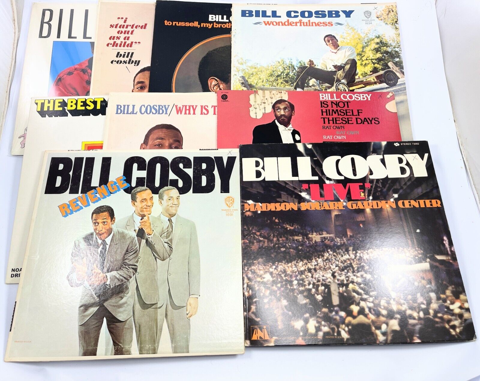 Vinyl Lot of 9 COMEDY Bill Cosby vintage record album collection VInyl LPs
