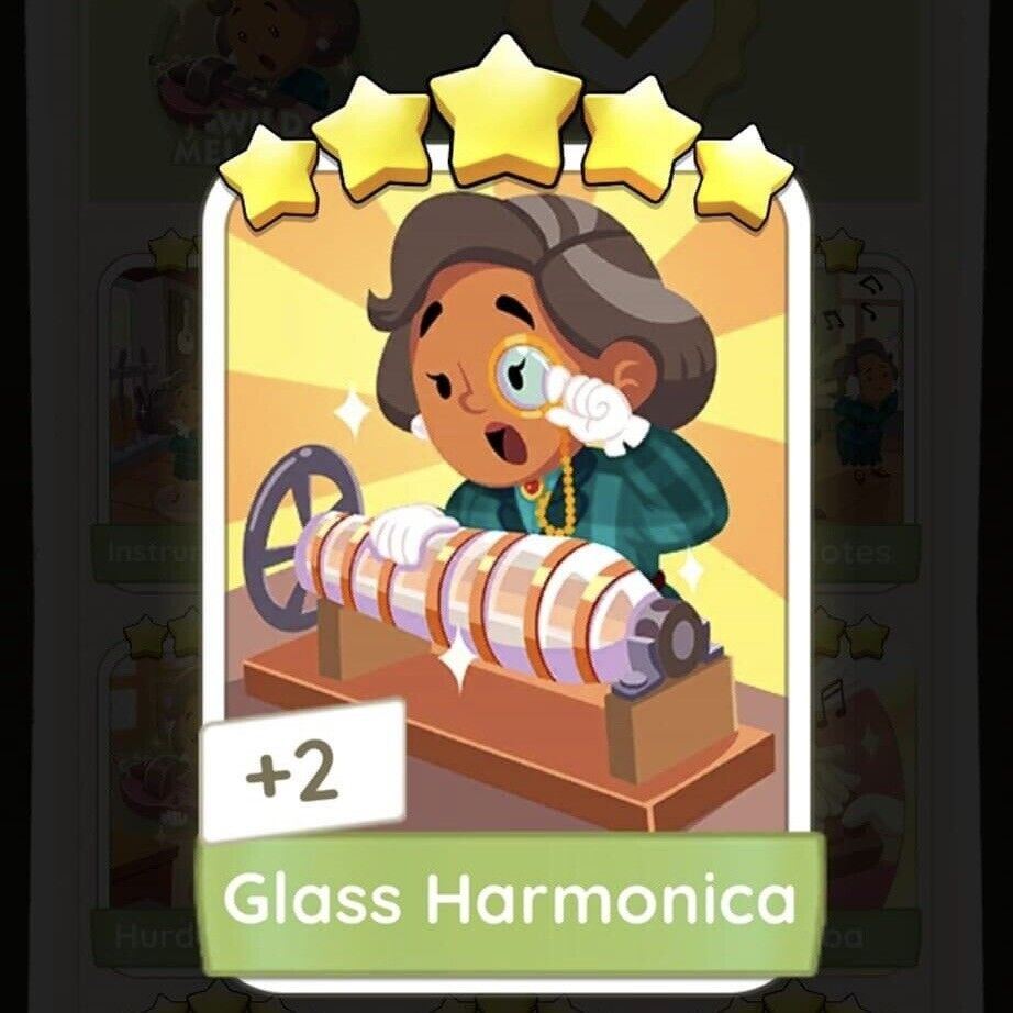 Monopoly Go Glass Harmonica 5 Stars Stickers Set 17 Wild Melodies⚡Fast ⚡