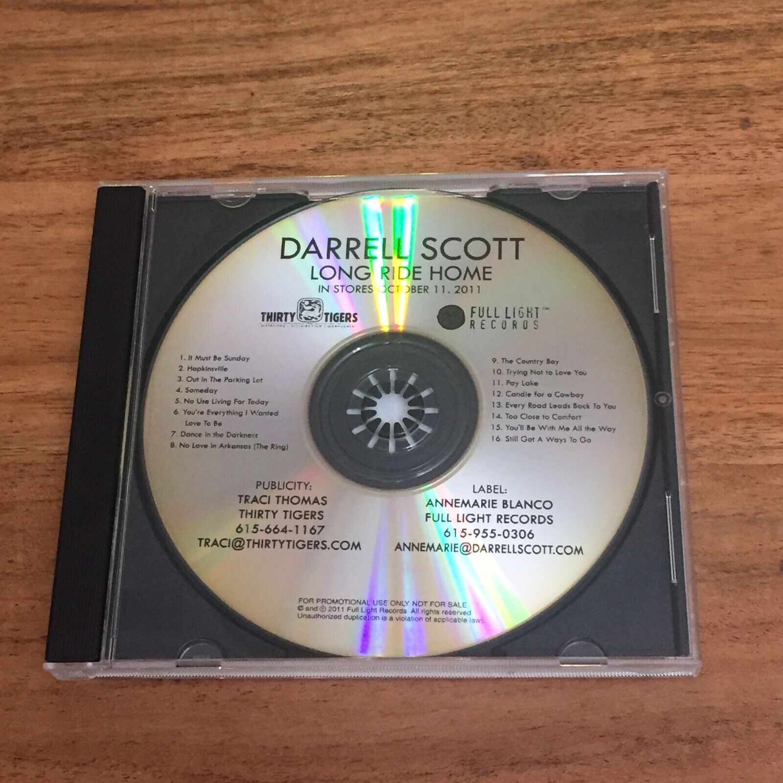 Darrell Scott Long Ride Home CD Advance Promo