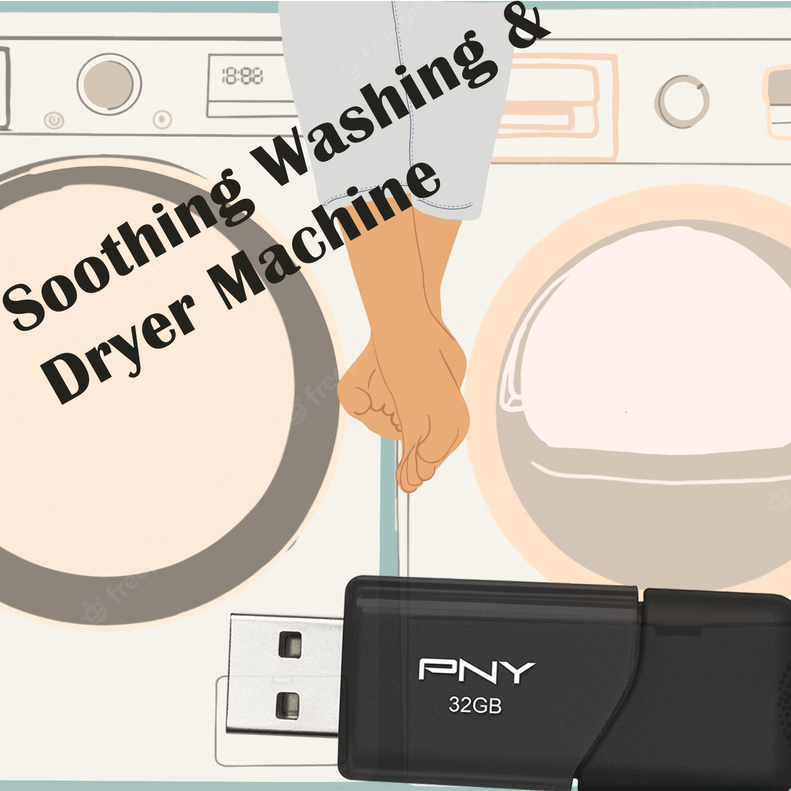 Soothing Washing & Dryer Machines (Relaxation & Sleep Aid) on 16GB USB