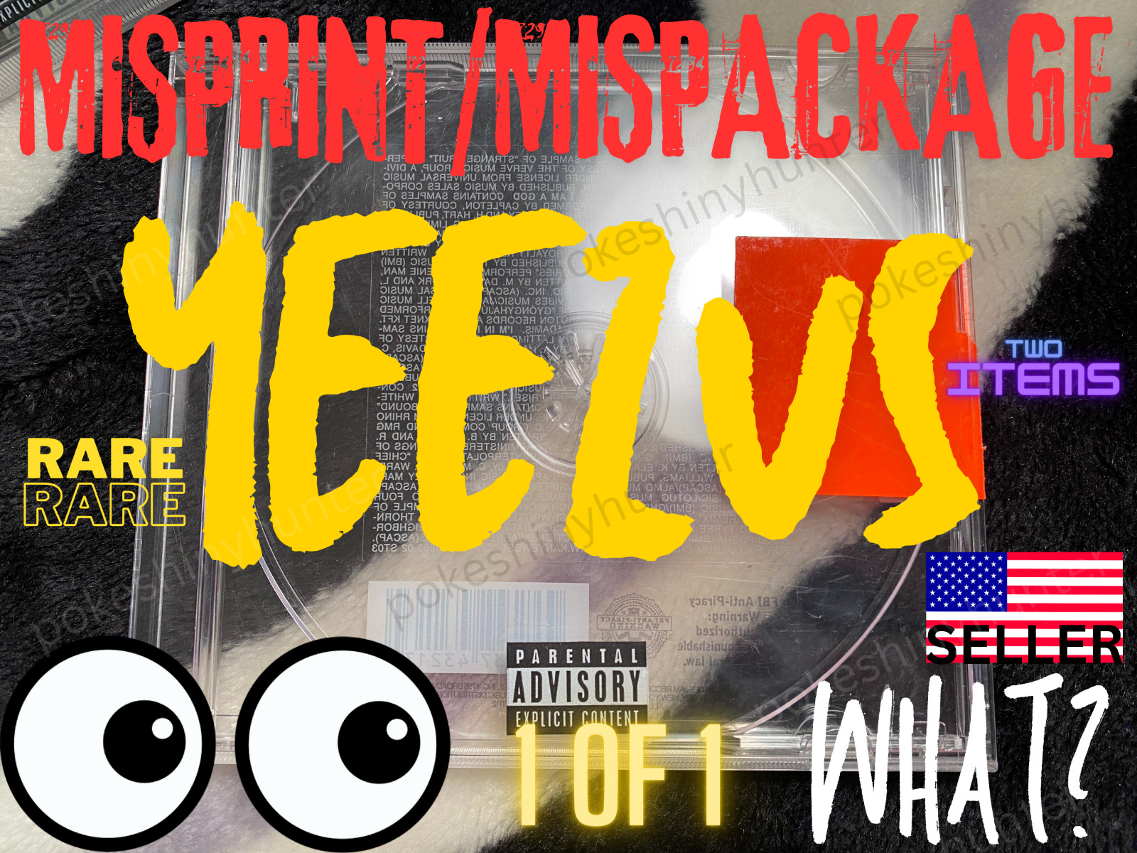 Kanye West YEEZUS misprint/mispackage/imperfect CD 2013 EXTREMELY RARE