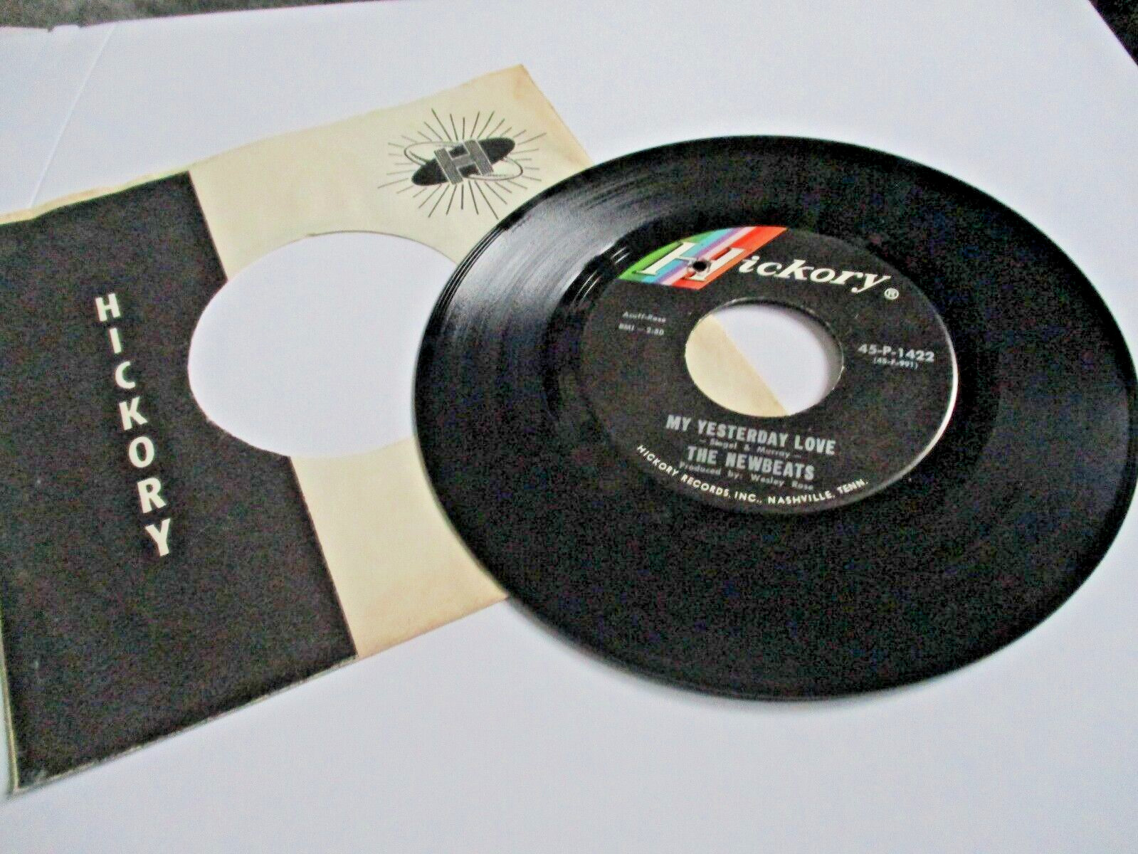 THE NEWBEATS  MY YESTERDAY LOVE c/w A PATENT OF LOVE 1966 US HICKORY No 45P-1422