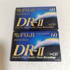 Lot 2 Fuji DR-II High Bias Type 2 Blank Audio Cassette Tapes 60 Min Sealed picture