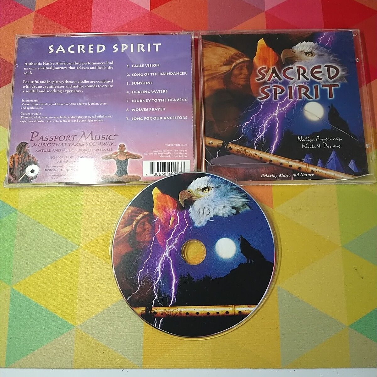 Sacred Spirit - Native American Flute & Drums CD 2001 Passport Music - COMPLETE