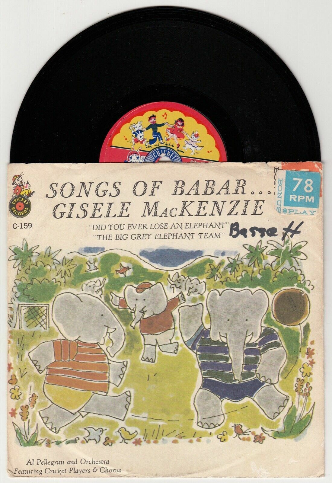 RARE 1953 Gisele MacKenzie Songs of Babar 7\
