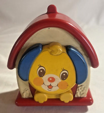 Vintage Kiddicraft Musical Wind Up Puppy Dog Doghouse - Dog Also Barks picture