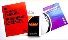 DRUMHEAD CATALOG LOT - Remo Evans Aquarian - Product Information Drum Brochures picture