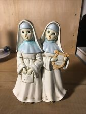 Vintage Josef Originals Singing Nuns Music Box Figurine Japan 9-1/4