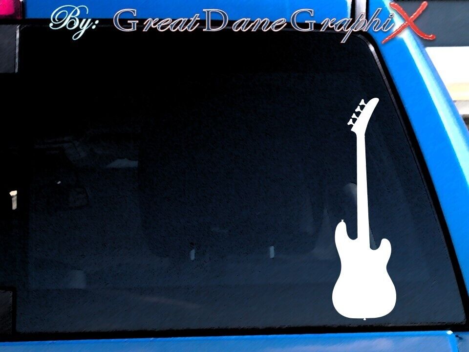 Bass Guitar Style #1 - Vinyl Decal Sticker -Color Choice -HIGH QUALITY