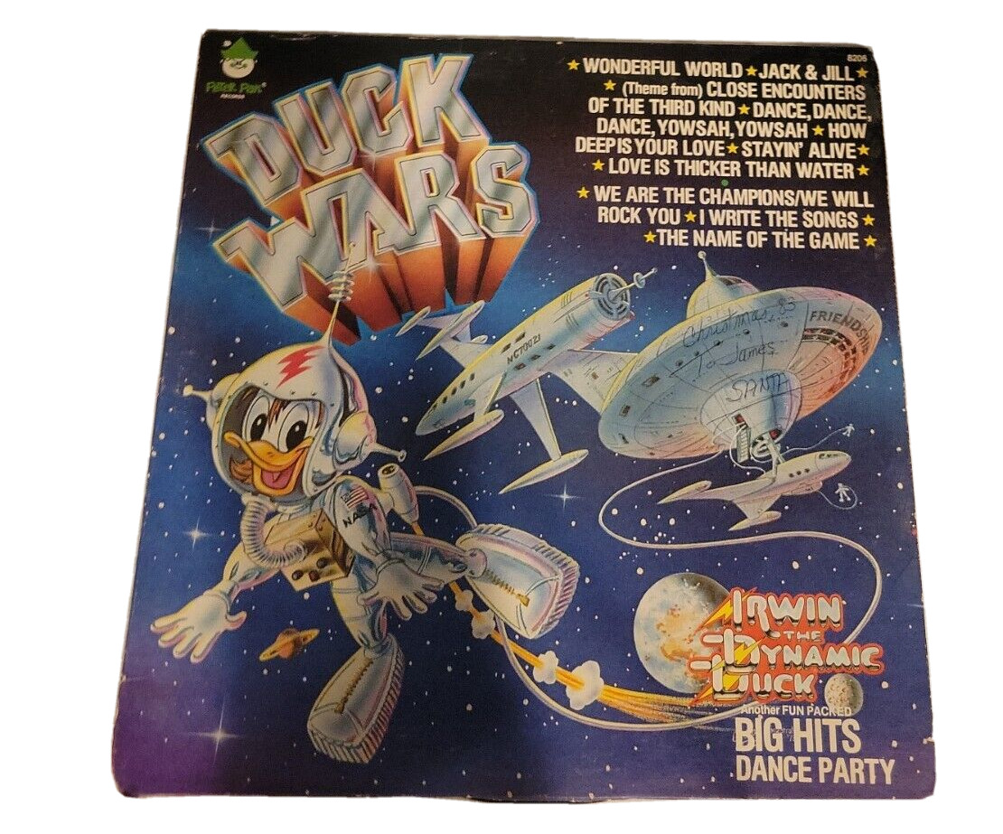 1978 Irwin The Dynamic Duck Wars Big Hits Dance Party Vinyl LP Peter Pan Record