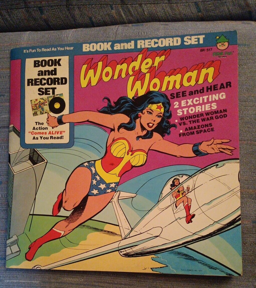 New Other READ DC COMICS WONDER WOMAN BOOK AND LP RECORD SET 1977 