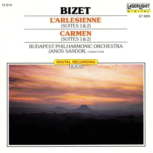 Budapest Philharmonic Orchestra, cond. by Janos Sandor: BIZET (CD, IMPORT, 1989)