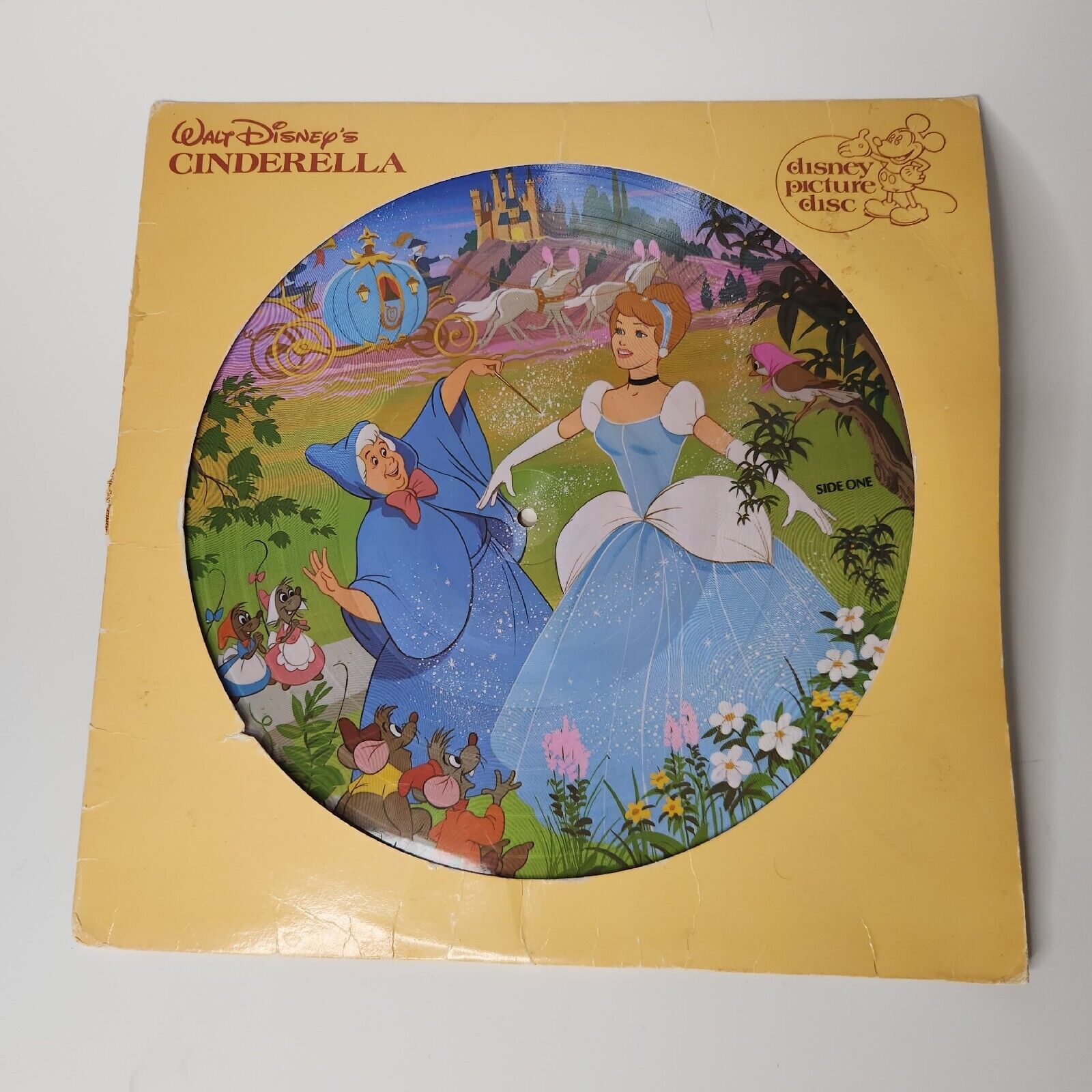 VINTAGE RARE 1981 Walt Disney's Cinderella Picture Disc Record 3107  