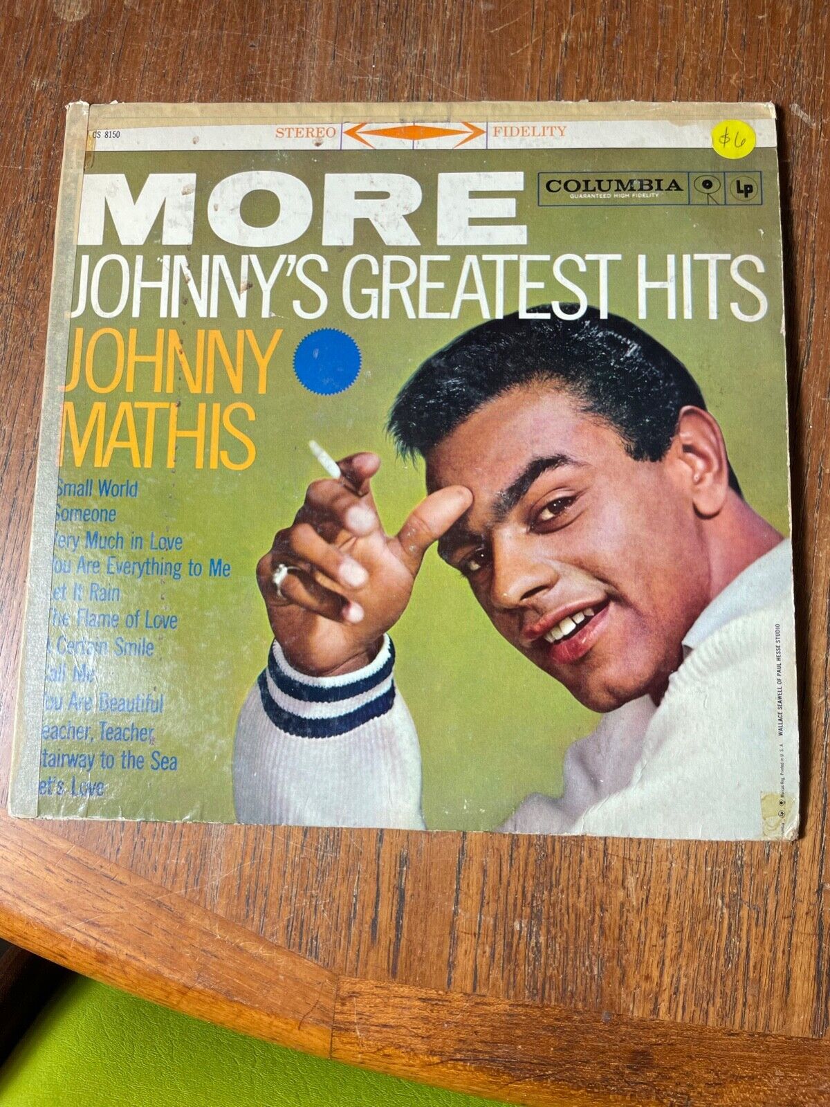 Johnny Mathis More Johnny’s Greatest Hits LP Columbia 6 Eye Stereo CS 8150