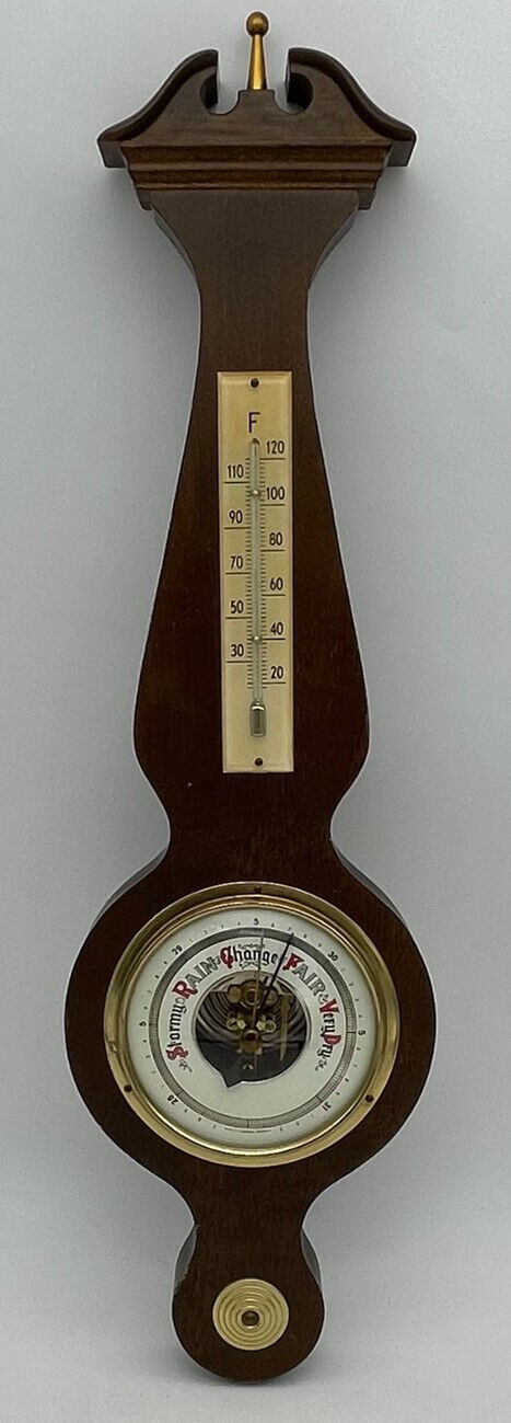 🌟 WEST GERMANY Weather Station BAROMETER THERMOMETER BANJO STYLE 