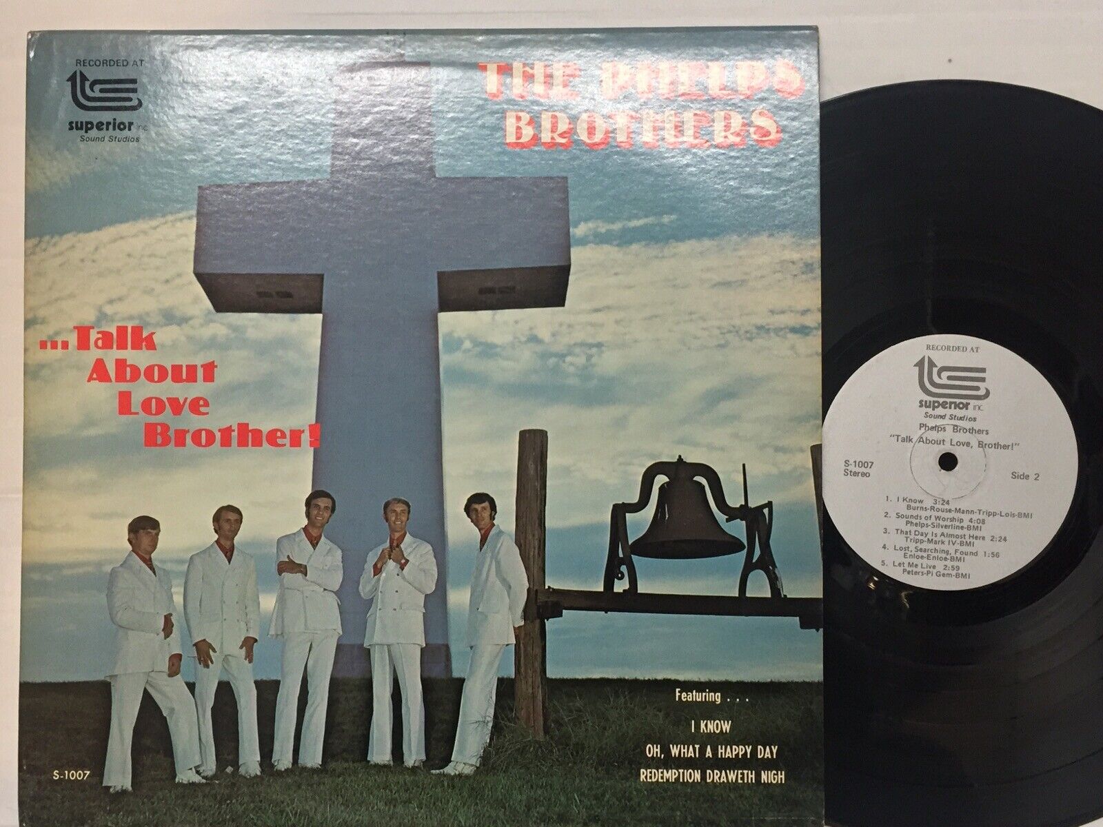 Phelps Brothers Talk About Love VG+ RARE Vintage Christian Music Record LP
