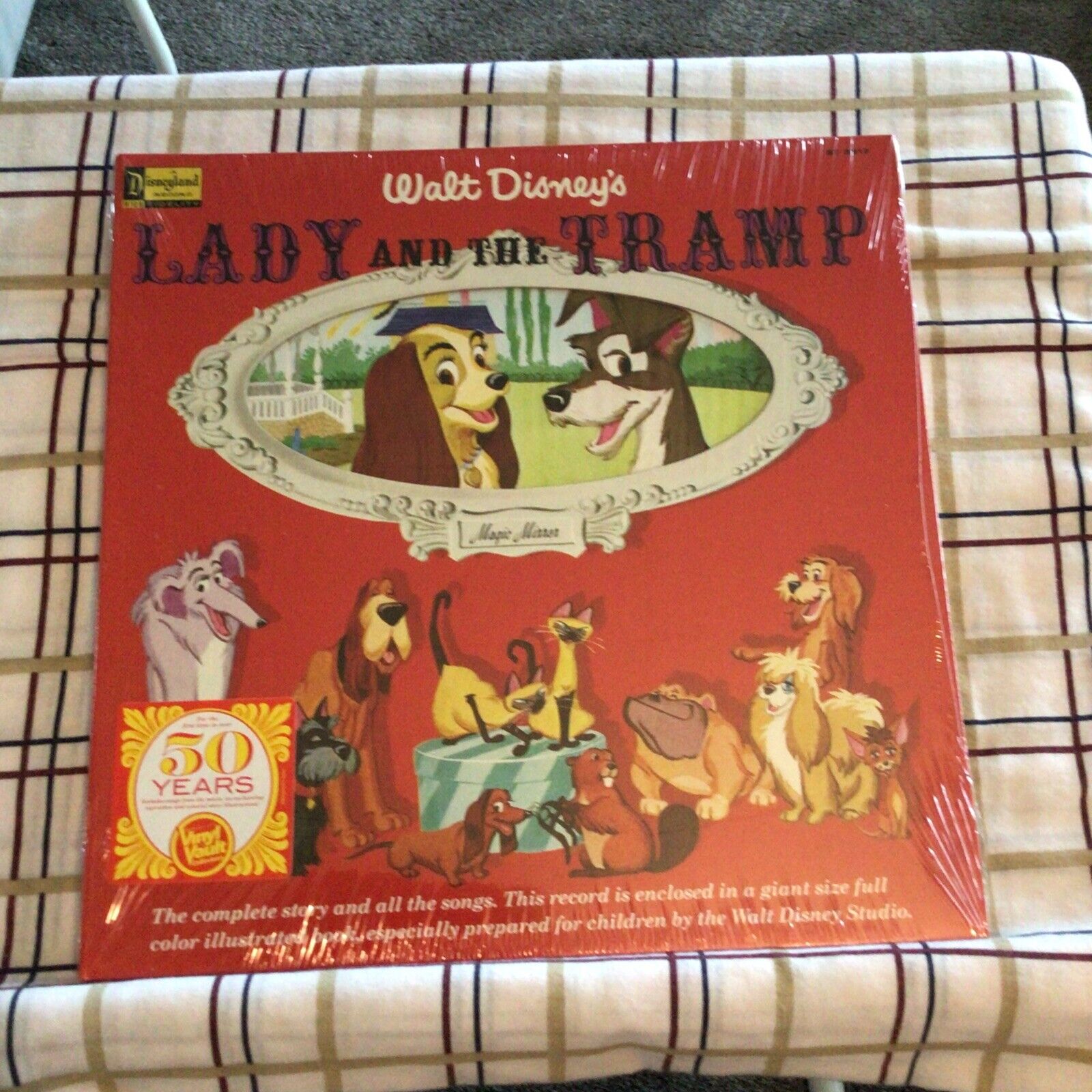 LADY AND THE TRAMP WALT DISNEY STORY BOOK & VINYL RECORD NEW SEALED ST 3917