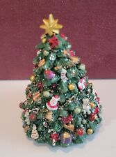 Vintage Musical Wind up Rotating Christmas Tree We Wish You A Merry Christmas picture