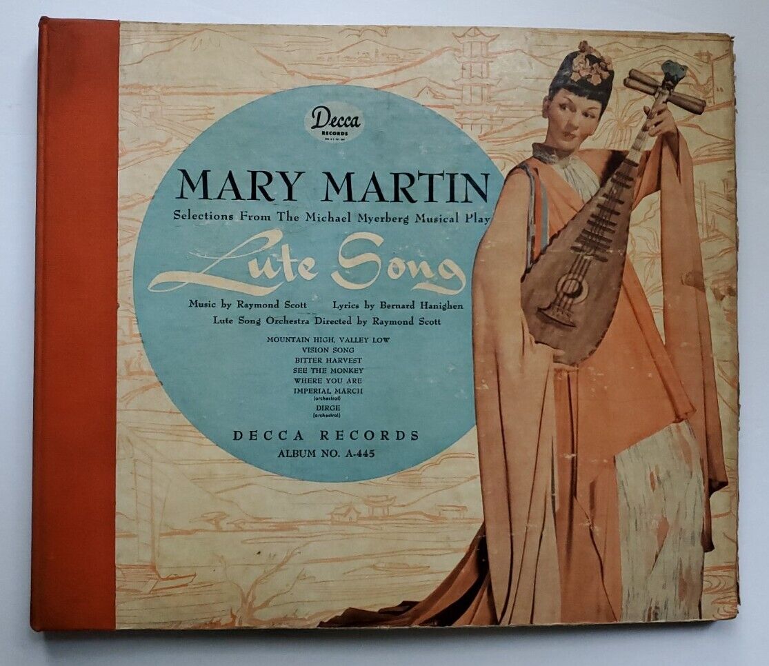 MARY MARTIN Lute Song 1946 Decca A-445 78 10” Original Missing 3rd Record